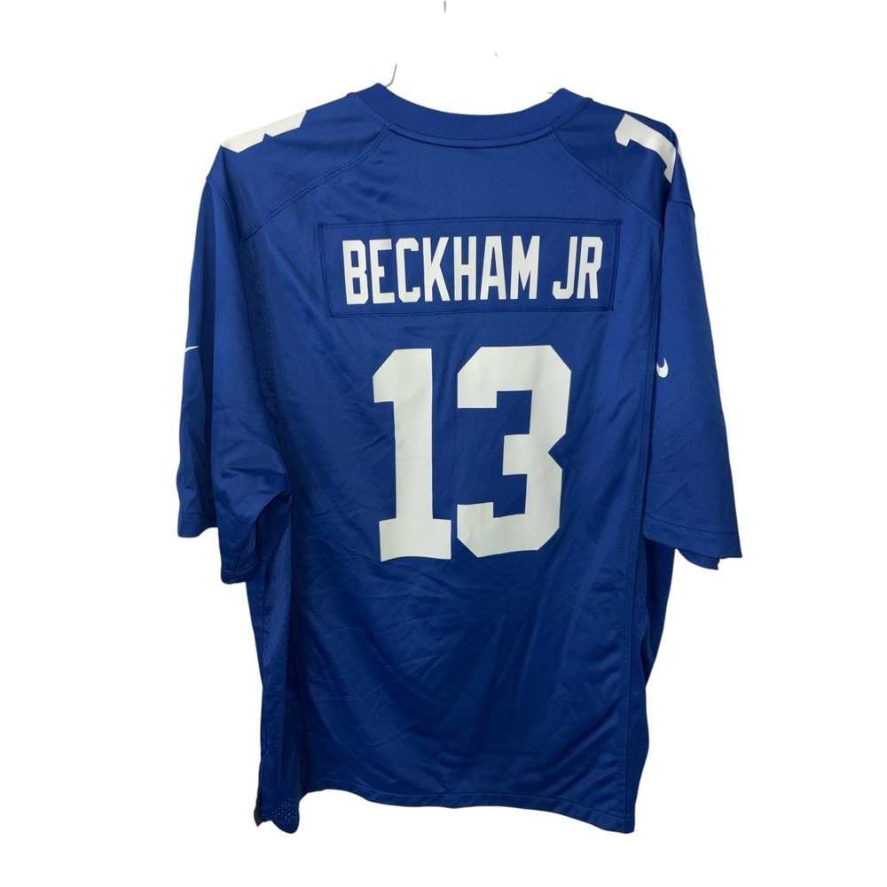 NFL On Field New York Giants #13 Odell Beckham Jr. Jersey Blue Mens XXL